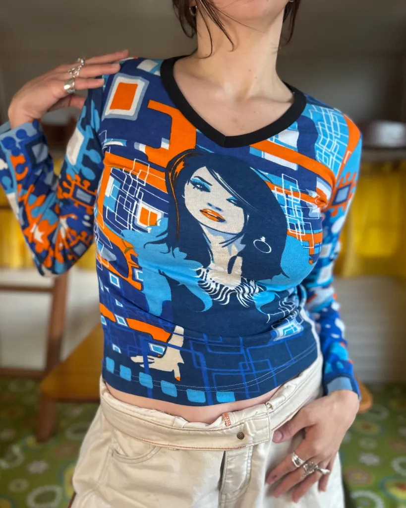 [011] Hayes (Custo Barcelona), Abstract, “It Girl” Top