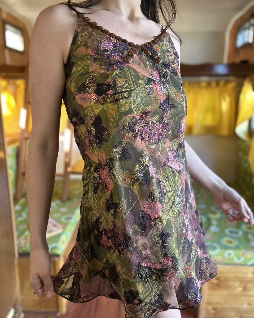 Euro Graphic Textured Dress 